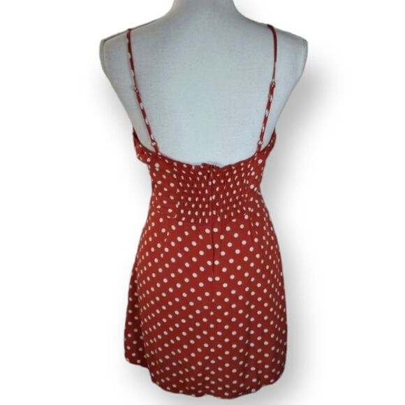 SKY AND SPARROW BRICK & CREAM/WHITE POLKA-DOT DRESS SZ.XL EUC - Picture 6 of 9